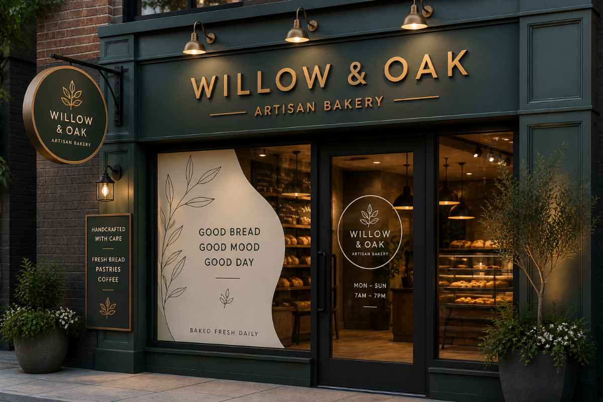 Installing storefront business signage exterior
