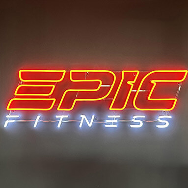 LED neon business signage storefront interior