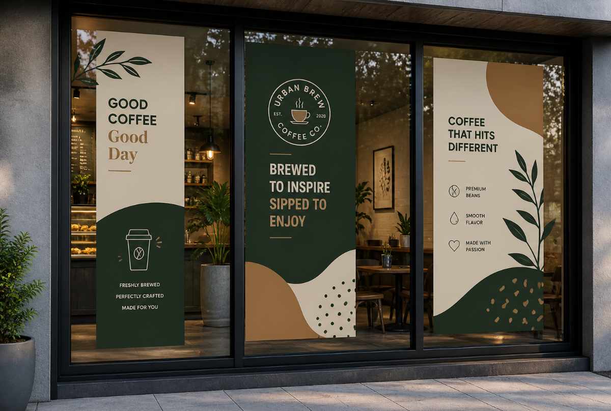 Frosted window film office privacy branding